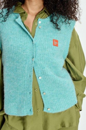 Gilet court sans manches turquoise AMERICAN VINTAGE | Marine