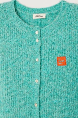 Gilet court sans manches turquoise AMERICAN VINTAGE | Marine
