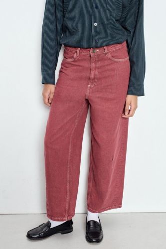 Jean ballon bordeaux délavé AMERICAN VINTAGE | Marine