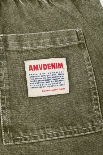 Pantalon coupe carotte vert olive AMERICAN VINTAGE | Marine