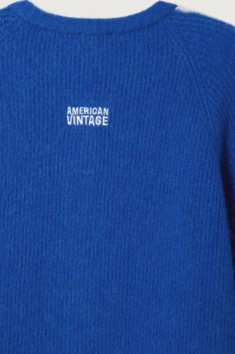 Gilet mi long bleu vif AMERICAN VINTAGE | Marine