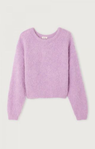 American Vintage pull Parme femmes (Pull mohair manches longues - NIB18A orchidee chiné) - Marine | Much more than shoes
