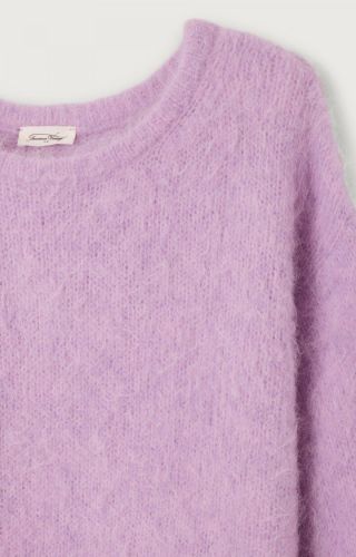 American Vintage pull Parme femmes (Pull mohair manches longues - NIB18A orchidee chiné) - Marine | Much more than shoes