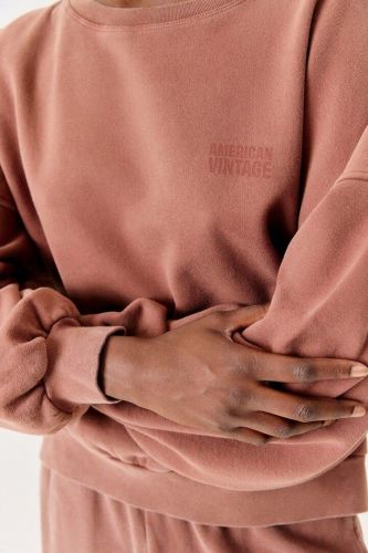 American Vintage sweat  Brun femmes (SWeat logo ton/ton marron - JIT03A noyer) - Marine | Much more than shoes