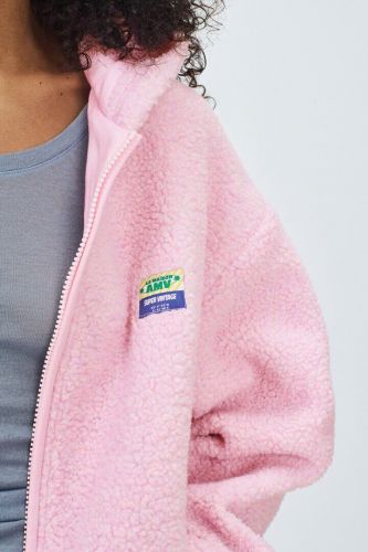 Veste courte teddy rose AMERICAN VINTAGE | Marine