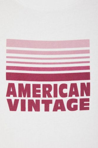 T-shirt blanc AMERICAN VINTAGE | Marine