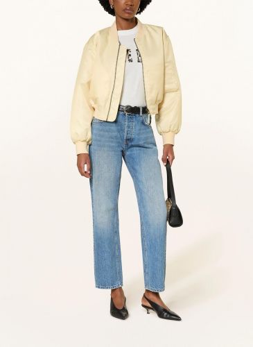 Anine Bing bomber Jaune femmes (Bomber court jaune - Leon Bomber jaune beurre) - Marine | Much more than shoes