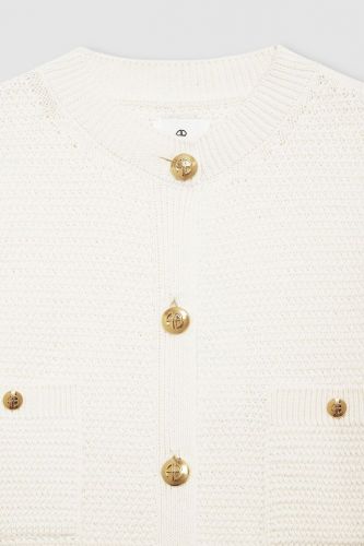 Anine Bing cardigan Blanc femmes (cardigan blanc - Christa Cardigan) - Marine | Much more than shoes