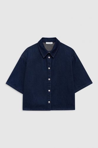 Chemise courte bleu foncé ANINE BING | Marine