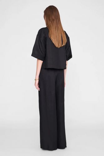 Anine Bing chemise Noir femmes (Chemise noire manches courtes - EDITH chemise noire ) - Marine | Much more than shoes