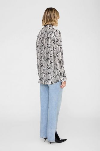 Anine Bing chemise Python femmes (chemise python - Bridget Shirt) - Marine | Much more than shoes