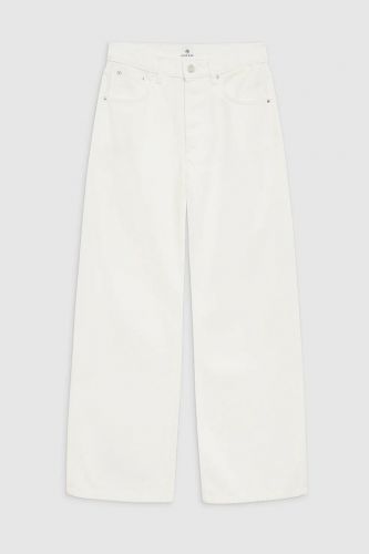 Anine Bing pantalon Ecru femmes (jeans écru large - Manon Jean) - Marine | Much more than shoes