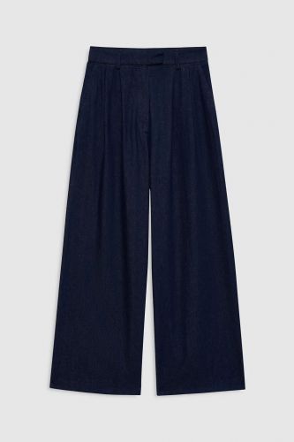 Pantalon large taille haute bleu foncé ANINE BING | Marine