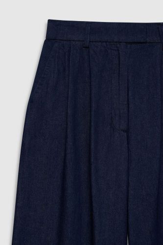 Pantalon large taille haute bleu foncé ANINE BING | Marine