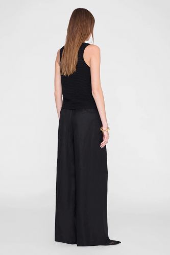 Pantalon large noir à pinces noir ANINE BING | Marine
