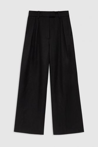 Pantalon large noir à pinces noir ANINE BING | Marine