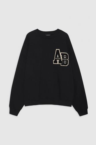 Anine Bing pull Noir femmes (pull noir AB noir - Miles Sweatshirt noir) - Marine | Much more than shoes