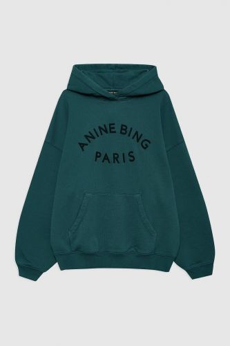 Sweat à capuche oversize vert émeraude ANINE BING | Marine