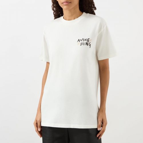 Anine Bing tee-Shirt Blanc femmes (T-shirt blanc love - Walker Tee Empowerment) - Marine | Much more than shoes