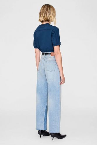 T-shirt structuré bleu marine délavé ANINE BING | Marine