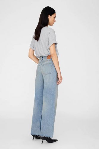 T-shirt avec graphisme signature gris chiné ANINE BING | Marine