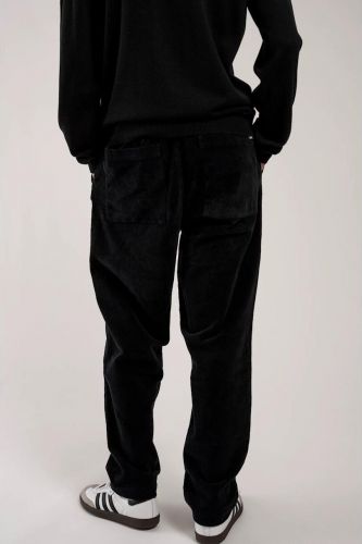 Pantalon chino en velours côtelé noir ANTWRP | Marine