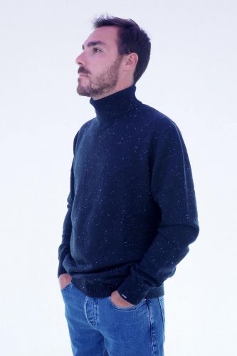 Pull moucheté bleu foncé ANTWRP | Marine