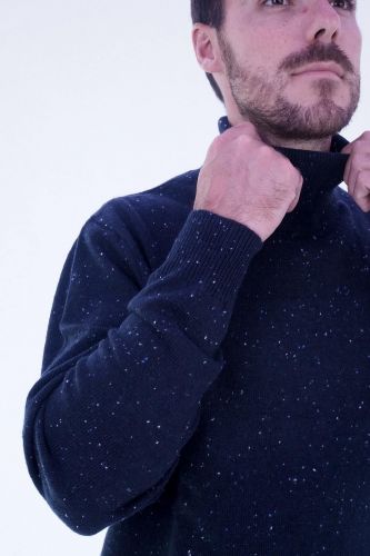 Pull moucheté bleu foncé ANTWRP | Marine