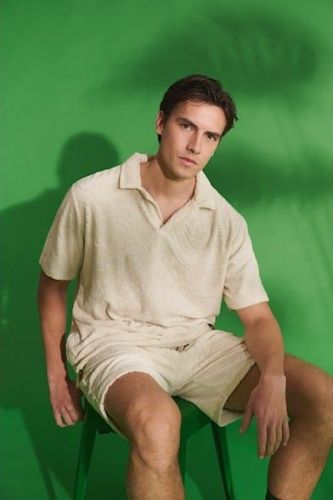 Antwrp short Ecru hommes (Short éponge écru - BTR520 short écru) - Marine | Much more than shoes