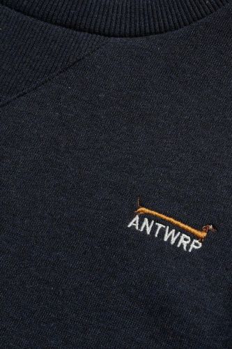Sweat teckel bleu encre chiné ANTWRP | Marine