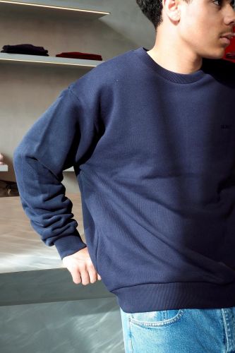 Sweat bleu marine avec logo dans le dos ANTWRP | Marine
