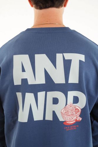 Antwrp sweat  Bleu hommes (Sweat Blue bol Nouille dos - BSW514 sweat bol Nouille dos) - Marine | Much more than shoes