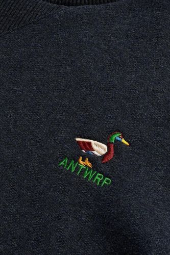 Antwrp sweat  Bleu hommes (Sweat mini logo canard - BSW369 canard mini) - Marine | Much more than shoes