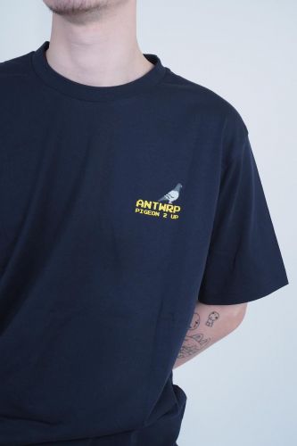 T-shirt bleu marine avec motif pigeon ANTWRP | Marine