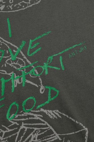 T-shirt comfort food kaki foncé 100% coton ANTWRP | Marine