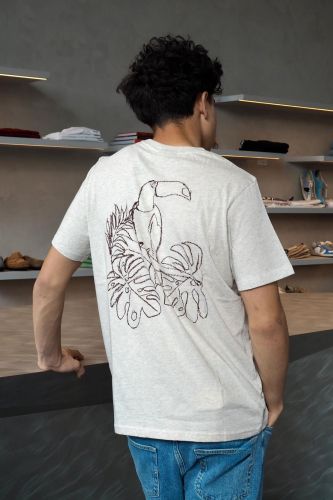 Antwrp tee-Shirt  hommes (TeeShirt linen + - BTS509 TS Linen) - Marine | Much more than shoes