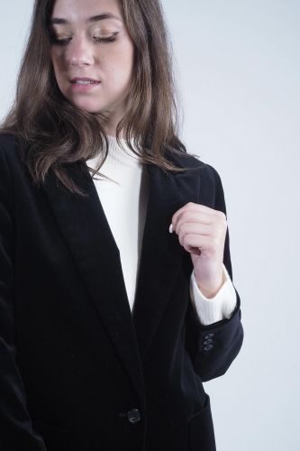 Blazer en velours noir A.P.C. | Marine