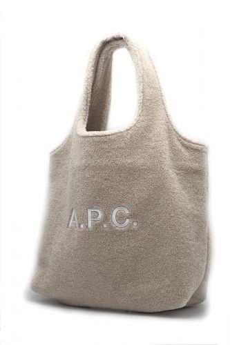 A.P.C. Femme Sac cabas Ecru femmes (cabas iconique teddy écru - NINON Tote cabas écru teddy) - Marine | Much more than shoes