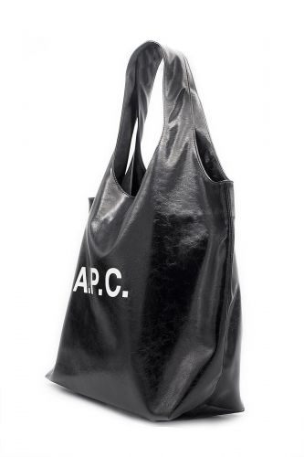 A.P.C. Femme Sac cabas Noir femmes (cabas iconique vernis vintage - NINON Tote cabas vernis) - Marine | Much more than shoes