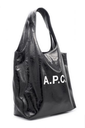 A.P.C. Femme Sac cabas Noir femmes (cabas iconique vernis vintage - NINON Tote cabas vernis) - Marine | Much more than shoes