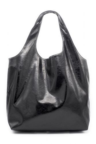 A.P.C. Femme Sac cabas Noir femmes (cabas iconique vernis vintage - NINON Tote cabas vernis) - Marine | Much more than shoes