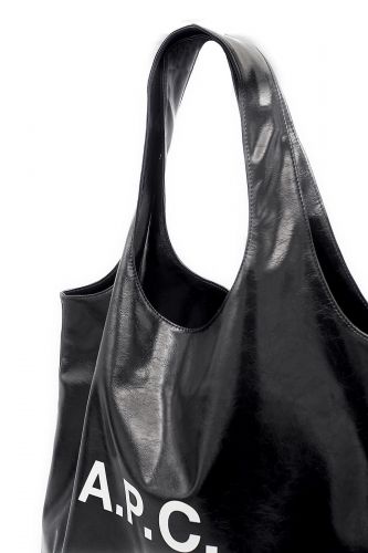 A.P.C. Femme Sac cabas Noir femmes (cabas iconique vernis vintage - NINON Tote cabas vernis) - Marine | Much more than shoes