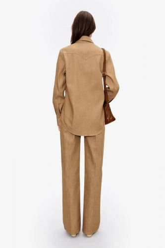 Chemise marron coupe droite A.P.C. | Marine