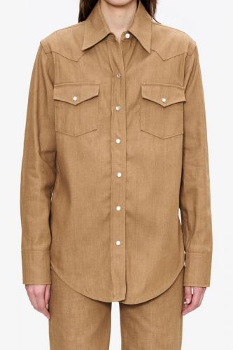 Chemise marron coupe droite A.P.C. | Marine