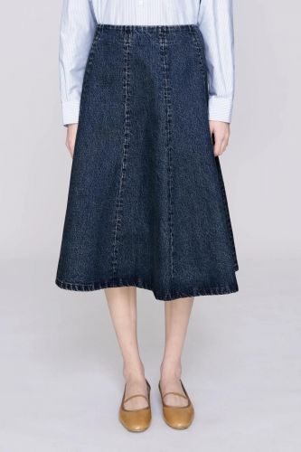 Jupe en dénim évasée A.P.C. | Marine