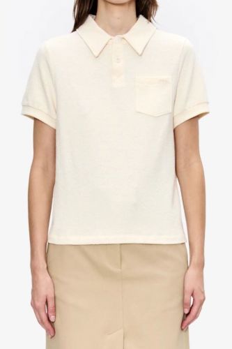A.P.C. Femme polo Ecru femmes (Polo court coton effet mousse écru - ELLA polo mousse écru) - Marine | Much more than shoes