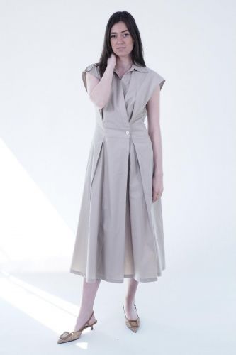 Robe longue beige cache-coeur A.P.C. | Marine