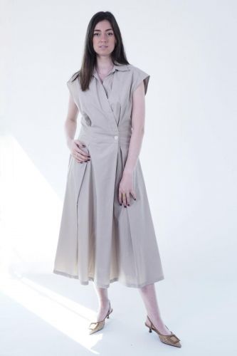 Robe longue beige cache-coeur A.P.C. | Marine