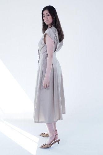 Robe longue beige cache-coeur A.P.C. | Marine