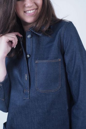 Robe courte en jeans A.P.C. | Marine